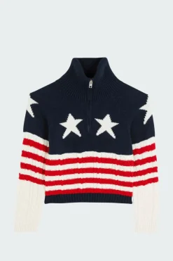 1/4 ZIP RWB STAR - Pull | Multicolore
