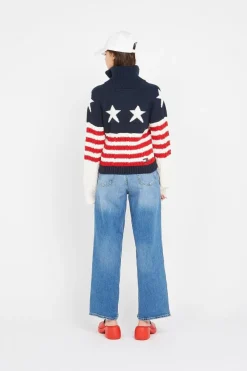 1/4 ZIP RWB STAR - Pull | Multicolore