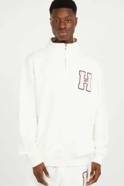 1/4 ZIP TOWEL PA - Sweatshirt | Blanc