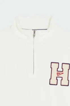 1/4 ZIP TOWEL PA - Sweatshirt | Blanc