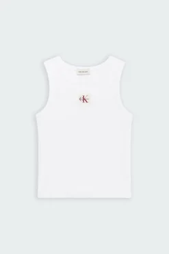 A - WOVEN LABEL 2X2 - Débardeur | Blanc