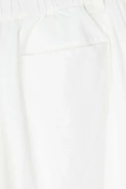 ADELINA PLEATED PANT UBL - Pantalon | Blanc