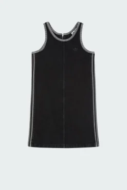 Adicolor Denim 3-Stripes Tank Dress - Robe | Noir