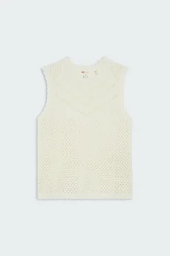 ADRIENNE CROCHET TANK - Top | Beige