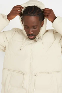 Alta long puffer string - Doudoune | Beige