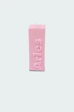 ARIES ZODIAC BLOCK PILLAR CANDLE - Bougie | Orange
