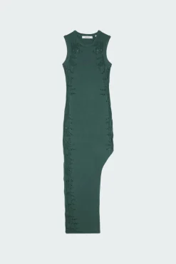 A-SYMETRICAL LADDER DRESS - Robe | Vert