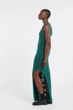A-SYMETRICAL LADDER DRESS - Robe | Vert