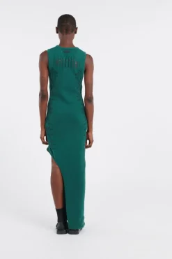 A-SYMETRICAL LADDER DRESS - Robe | Vert