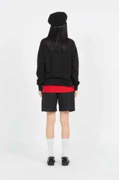 BA APPLIQUE CREW - Sweatshirt | Noir