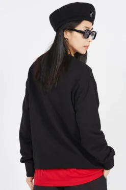 BA APPLIQUE CREW - Sweatshirt | Noir