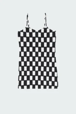 BENTON CHECKER - Robe | Noir