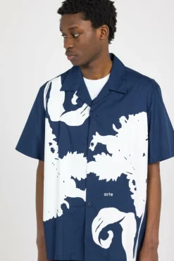 Big Flower Shirt - Chemise | Bleu