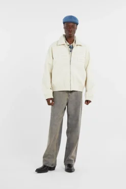 Big Logo Leather Jacket - Veste | Beige