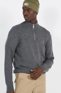 BIRCHALL1/4 ZIP - Pull | Gris