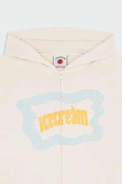 BLOCK LOGO ZIP THROUGH - Hoodie zippé | Beige