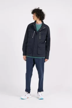 BLOUSON 4 POCHES BADGE BRODE POITRINE SCHOTT - Veste | Bleu