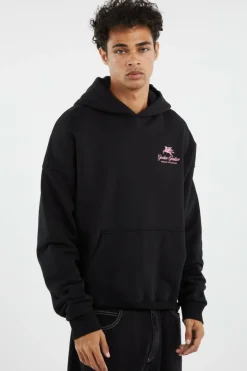 BOXY HDIE EMB - Hoodie | Noir