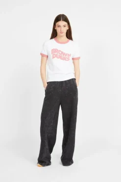 Brown Ducks Ringer - T-shirt | Blanc