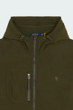 Brushed Fleece Hybrid Hooded Jacket - Polaire | Kaki