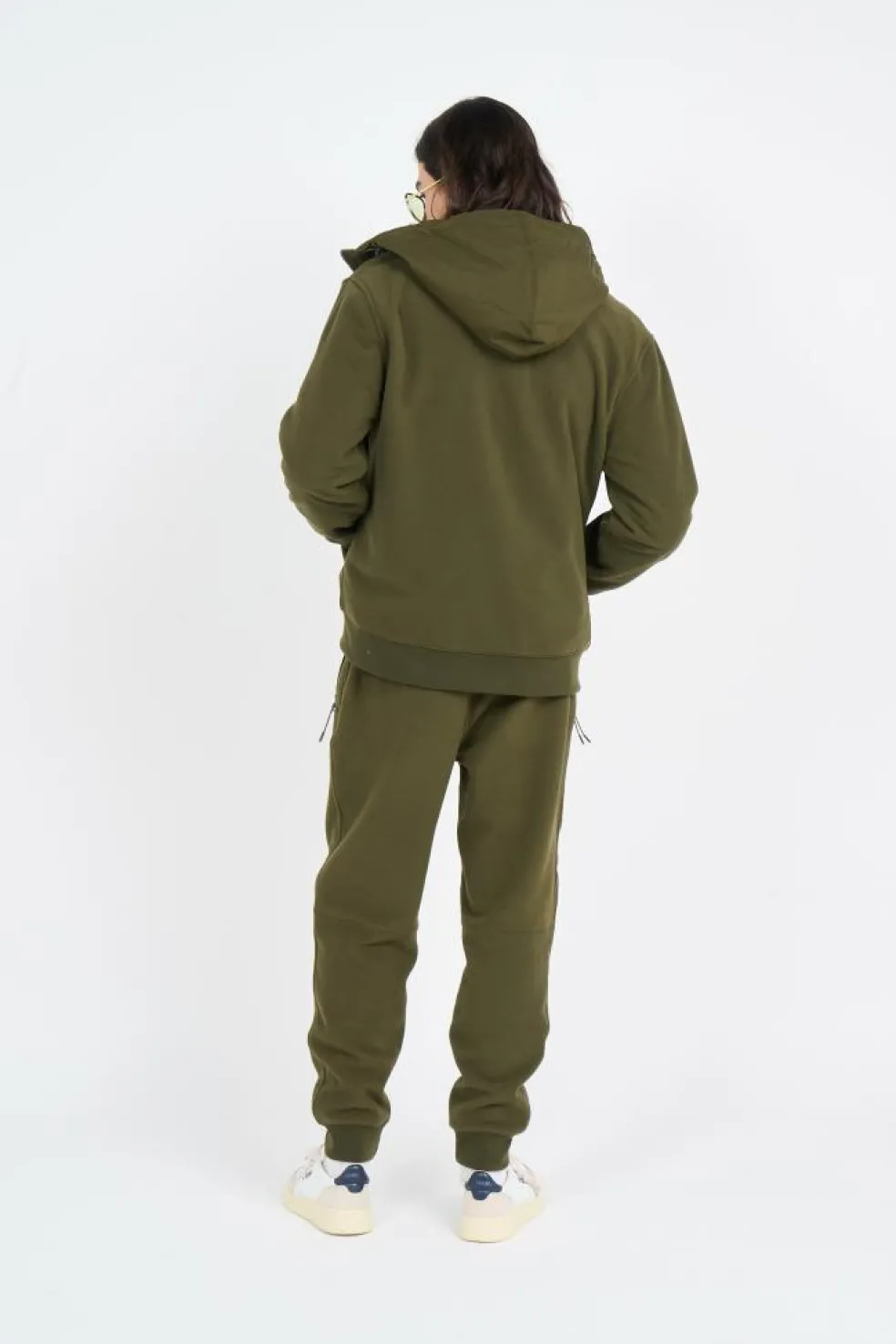 Brushed Fleece Hybrid Hooded Jacket - Polaire | Kaki