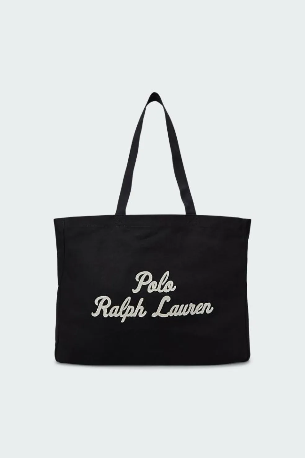 Cabas brodé en toile - Sac cabas | Noir