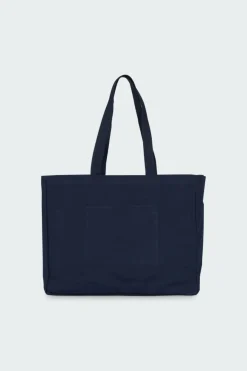 Cabas brodé en toile - Tote bag | Bleu