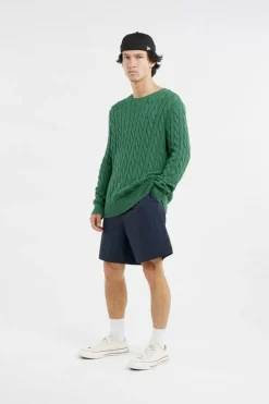 Cable-Knit Cotton Sweater - Pull | Vert