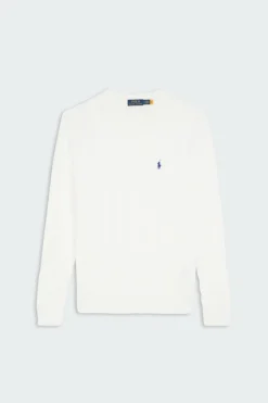 Cable-Knit Cotton Sweater - Pull | Blanc