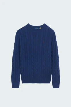 Cable-Knit Cotton Sweater - Pull | Bleu