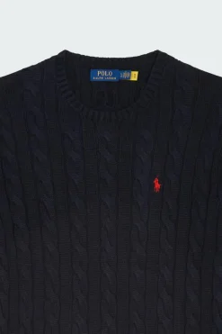 Cable-Knit Cotton Sweater - Pull | Bleu