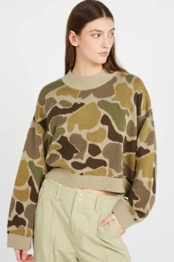 Cammile Camo Pullover - Pull | Vert