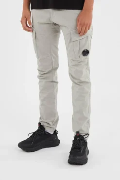 CARGO PANT IN STRETCH SATIN - Cargo | Gris