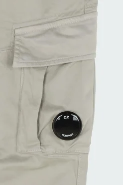 CARGO PANT IN STRETCH SATIN - Cargo | Gris