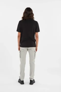 CARGO PANT IN STRETCH SATIN - Cargo | Gris
