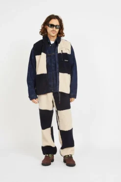 CHECKERED SHERPA VEST - Veste | Multicolore