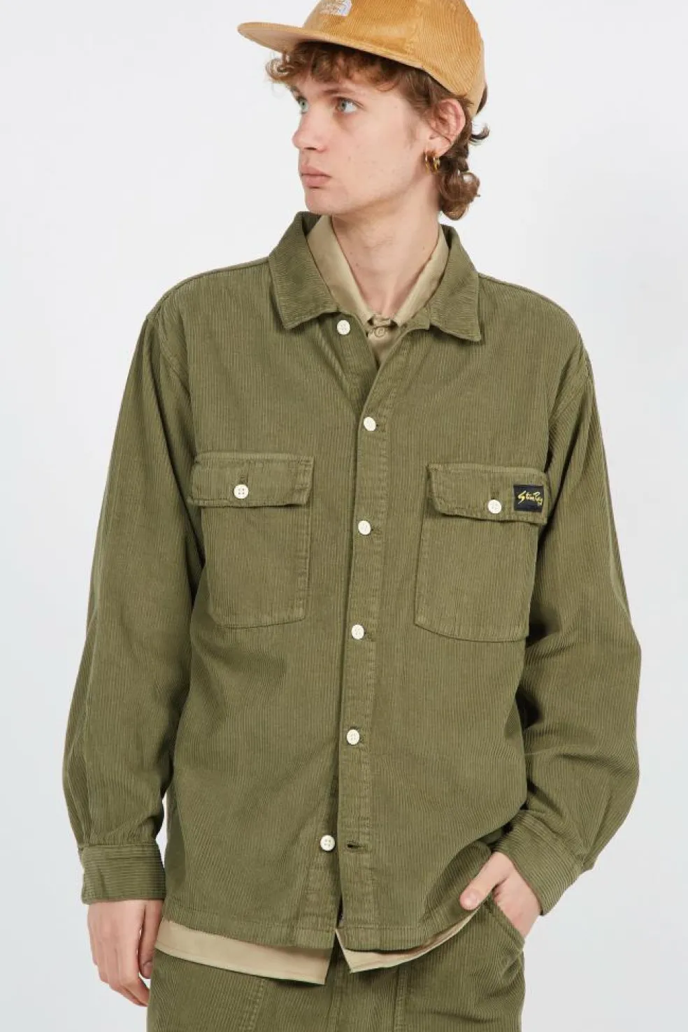 CHEM AW2311114 CPO OLIVE CORD - Chemise | Vert