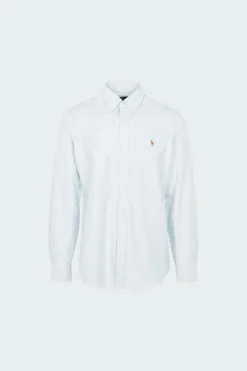 Chemise col américain regular-fit en coton | Bleu