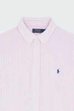 Chemise rayée ajustée en lin - Chemise | Multicolore