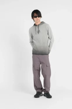 CHENILLE COTTON HOODED KNIT - Hoodie | Gris