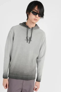 CHENILLE COTTON HOODED KNIT - Hoodie | Gris