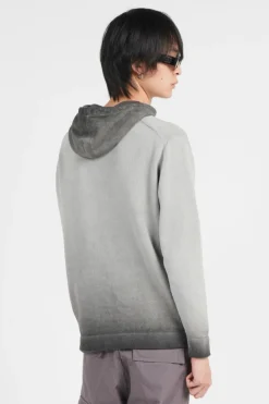 CHENILLE COTTON HOODED KNIT - Hoodie | Gris