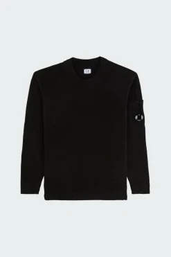 CHENILLE COTTON LENS KNIT - Pull | Noir