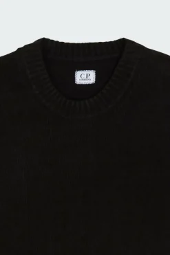 CHENILLE COTTON LENS KNIT - Pull | Noir