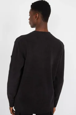 CHENILLE COTTON LENS KNIT - Pull | Noir