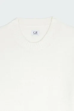 CHENILLE COTTON LENS KNIT - Pull | Blanc
