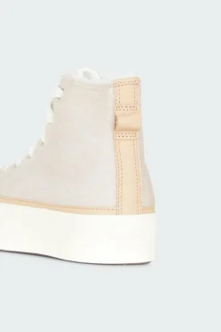 CHUCK TAYLOR ALL - - Aspect duveteux- Baskets montantes- Bout rond- Fermeture à lacets- Tige en faux mohair brossé- Patch logo - Semelle plate | Beige