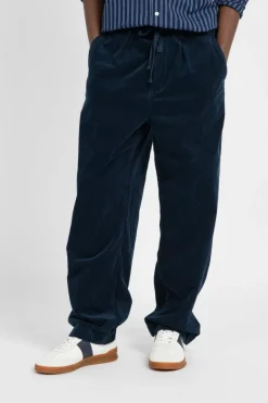 Classic Fit Pleated Corduroy Pant - Pantalon | Bleu