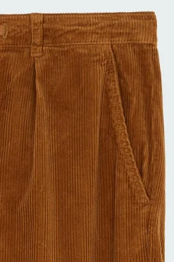 Classic Fit Pleated Corduroy Pant - Pantalon | Beige