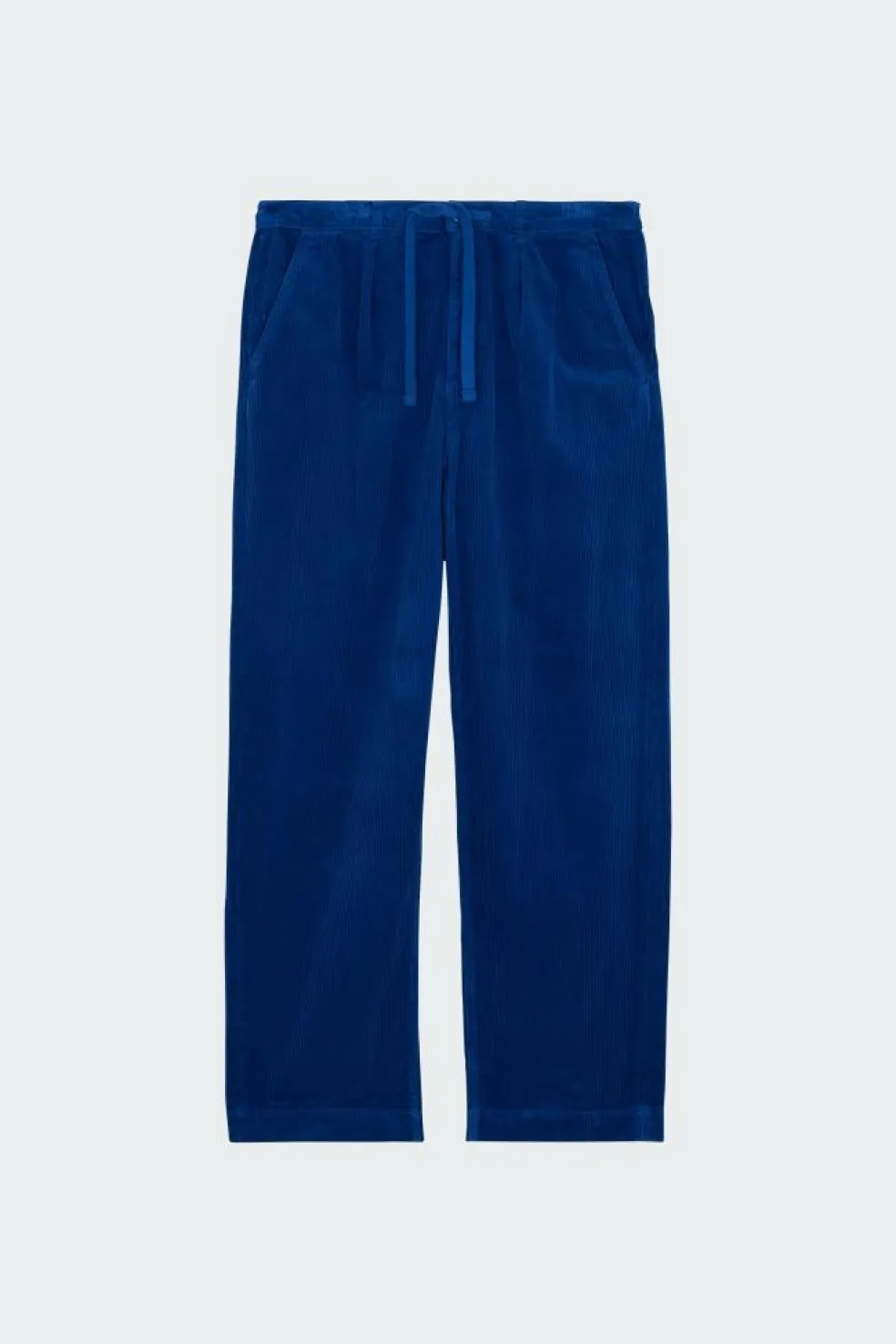 Classic Fit Pleated Corduroy Pant - Pantalon | Bleu